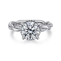 Gabriel & Co 8 Engagement Ring 14K White Gold Contemporary ER16357R8W44JJ