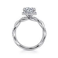 Gabriel & Co 8 Engagement Ring 14K White Gold Contemporary ER16357R8W44JJ