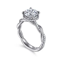 Gabriel & Co 8 Engagement Ring 14K White Gold Contemporary ER16357R8W44JJ