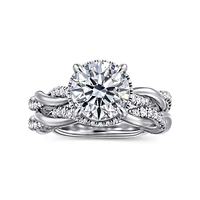 Gabriel & Co 8 Engagement Ring 14K White Gold Contemporary ER16357R8W44JJ