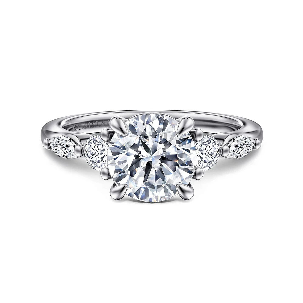 Gabriel & Co 8 Engagement Ring 14K White Gold Contemporary ER16406R8W44JJ