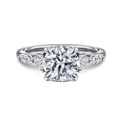 Gabriel & Co 8 Engagement Ring 14K White Gold Contemporary ER16406R8W44JJ