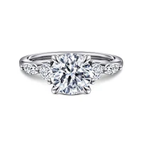 Gabriel & Co 8 Engagement Ring 14K White Gold Contemporary ER16406R8W44JJ