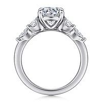 Gabriel & Co 8 Engagement Ring 14K White Gold Contemporary ER16406R8W44JJ