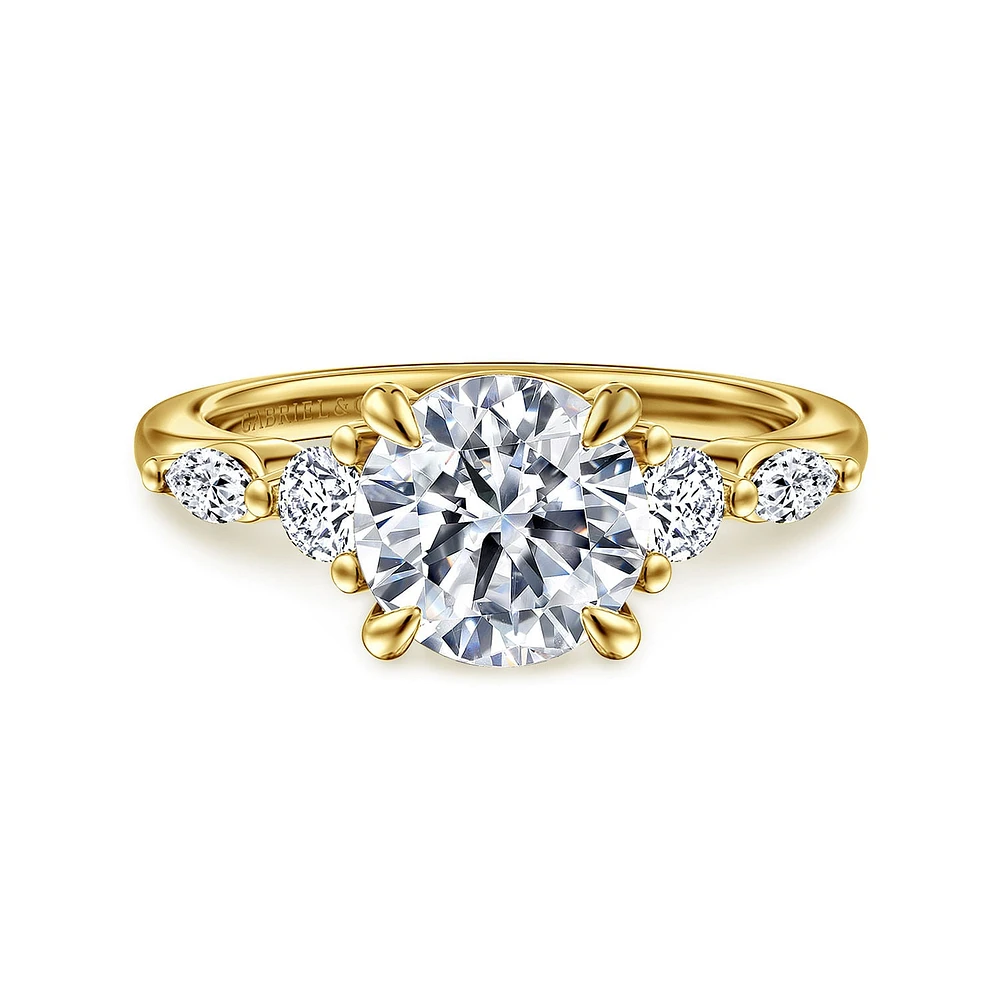 Gabriel & Co 8 Engagement Ring 14K Yellow Gold Contemporary ER16406R8Y44JJ