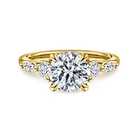 Gabriel & Co 8 Engagement Ring 14K Yellow Gold Contemporary ER16406R8Y44JJ