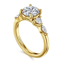 Gabriel & Co 8 Engagement Ring 14K Yellow Gold Contemporary ER16406R8Y44JJ