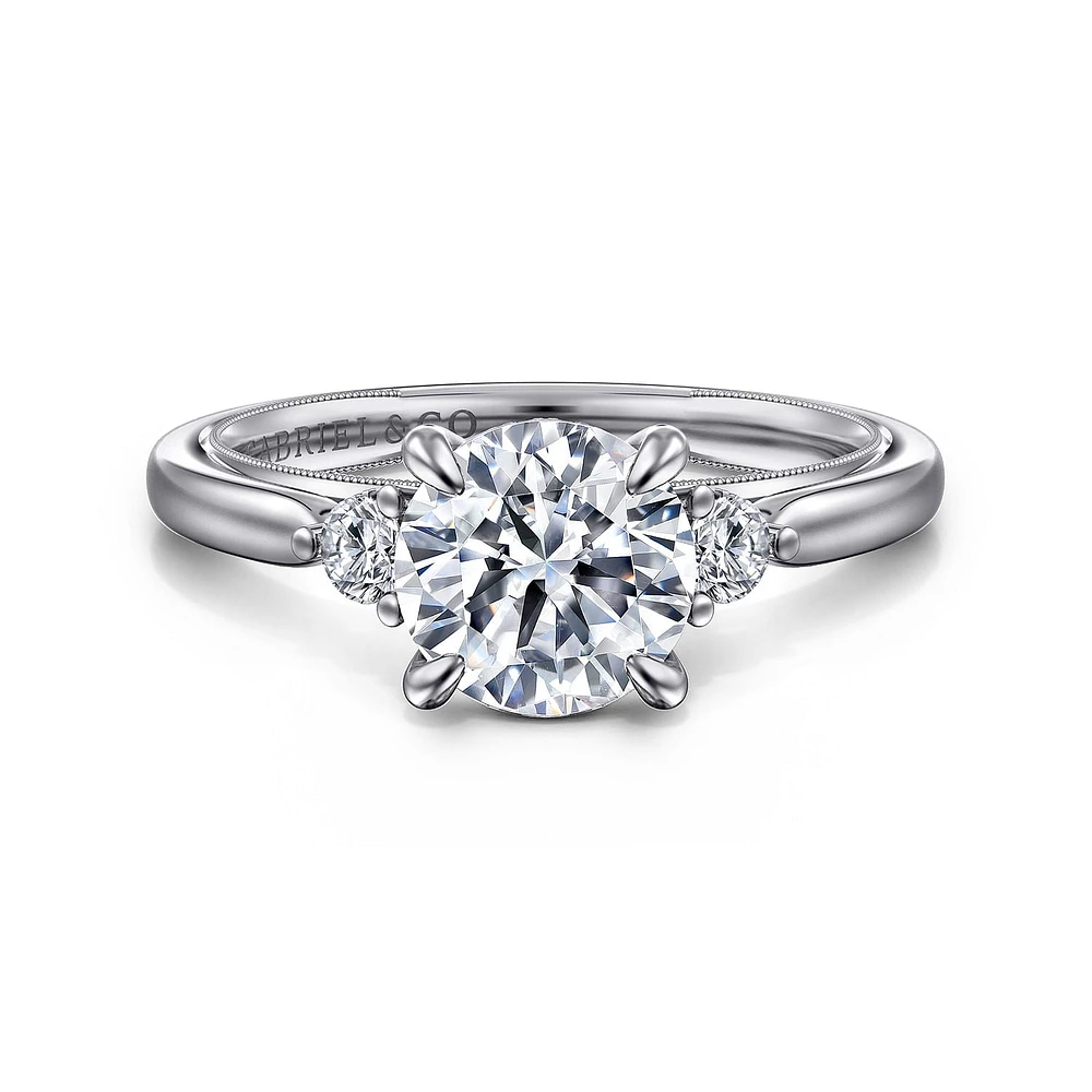 Gabriel & Co 7.4 Engagement Ring 14K White Gold Classic ER16412R6W44JJ