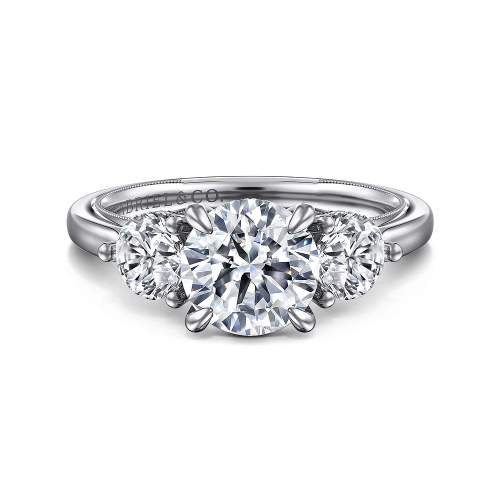 Gabriel & Co 7.4 Engagement Ring 14K White Gold Classic ER16413R6W44JJ
