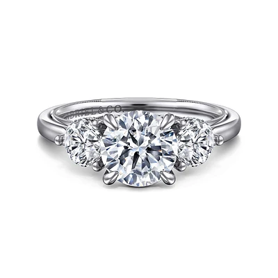 Gabriel & Co 7.4 Engagement Ring 14K White Gold Classic ER16413R6W44JJ