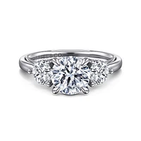Gabriel & Co 7.4 Engagement Ring 14K White Gold Classic ER16413R6W44JJ