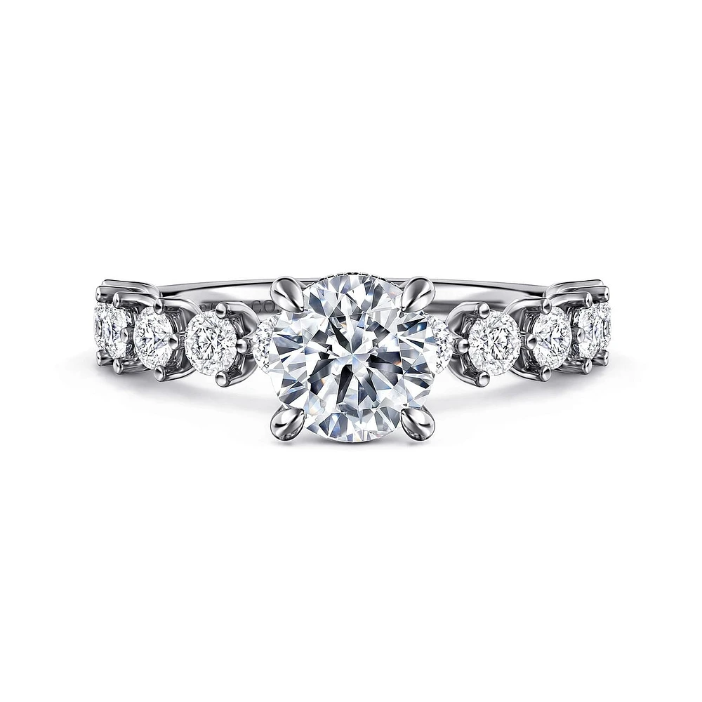 Gabriel & Co 6.5 Engagement Ring 14K White Gold Contemporary ER16419R4W44JJ