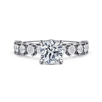 Gabriel & Co 6.5 Engagement Ring 14K White Gold Contemporary ER16419R4W44JJ