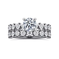 Gabriel & Co 6.5 Engagement Ring 14K White Gold Contemporary ER16419R4W44JJ