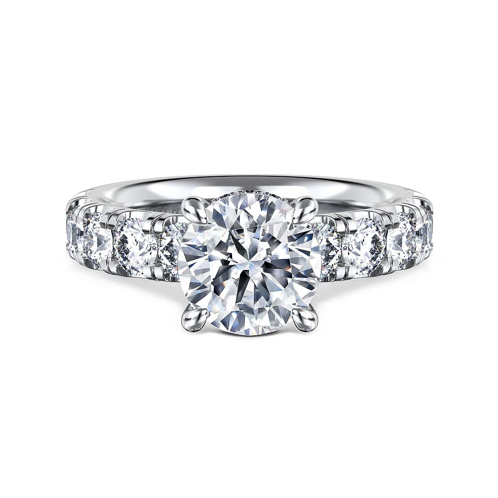 Gabriel & Co Engagement Ring 14K White Gold Classic ER16420R8W44JJ