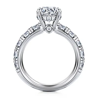 Gabriel & Co Engagement Ring 14K White Gold Classic ER16421R8W44JJ