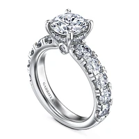 Gabriel & Co Engagement Ring 14K White Gold Classic ER16421R8W44JJ