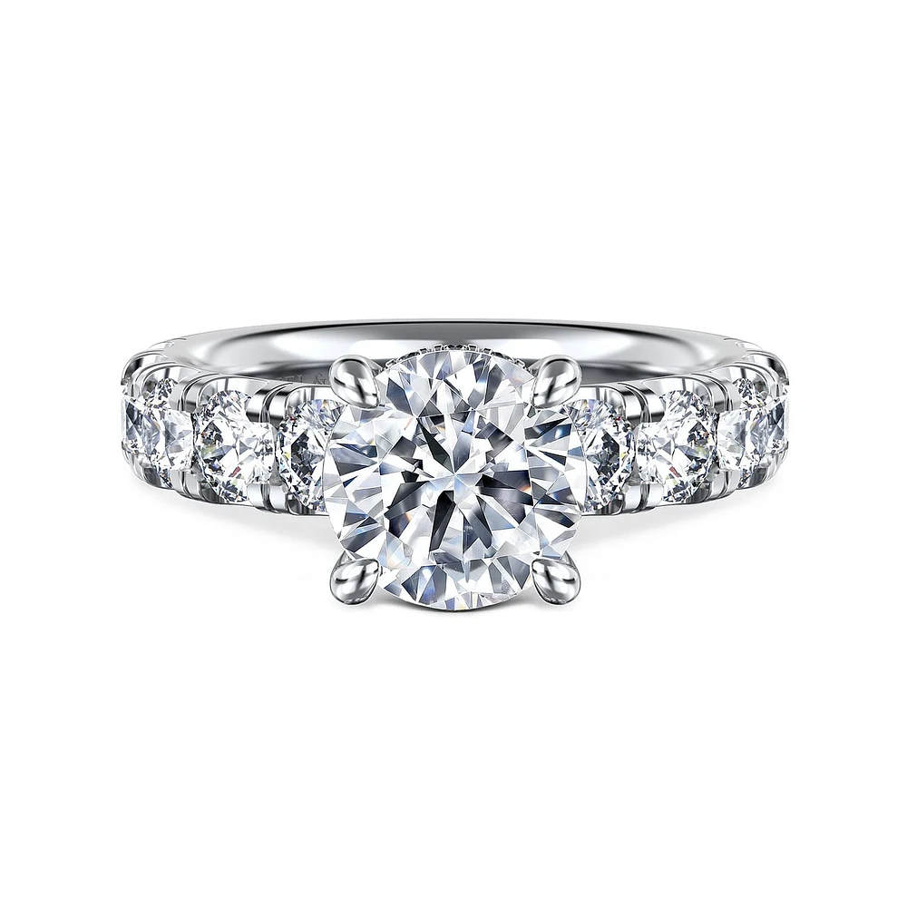 Gabriel & Co Engagement Ring 14K White Gold Classic ER16422R8W44JJ