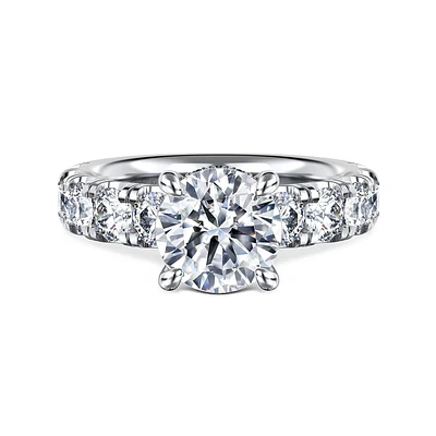 Gabriel & Co Engagement Ring 14K White Gold Classic ER16422R8W44JJ