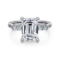 Gabriel & Co 9.5X7 Engagement Ring 14K White Gold Contemporary ER16423E12W44JJ