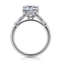 Gabriel & Co 9.5X7 Engagement Ring 14K White Gold Contemporary ER16423E12W44JJ