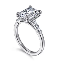 Gabriel & Co 9.5X7 Engagement Ring 14K White Gold Contemporary ER16423E12W44JJ