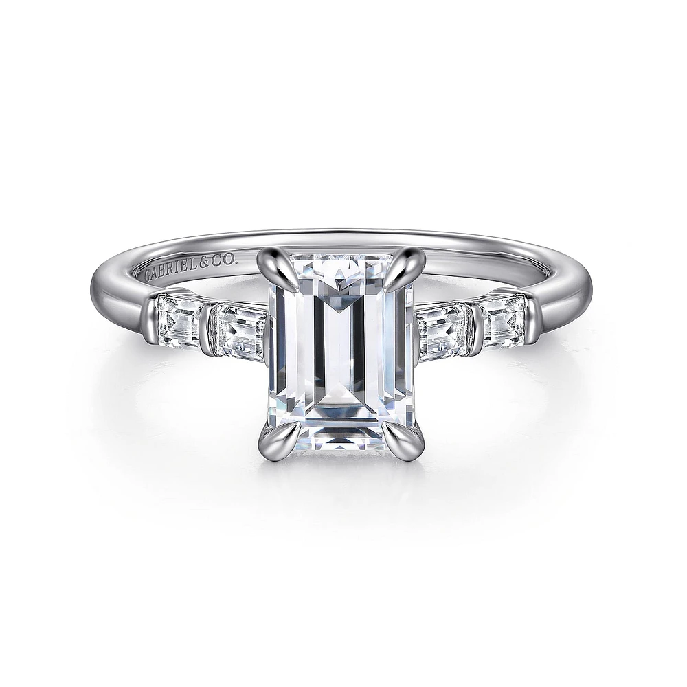 Gabriel & Co 7.5X5.5 Engagement Ring 14K White Gold Contemporary ER16423E6W44JJ
