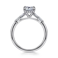 Gabriel & Co 7.5X5.5 Engagement Ring 14K White Gold Contemporary ER16423E6W44JJ