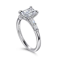 Gabriel & Co 7.5X5.5 Engagement Ring 14K White Gold Contemporary ER16423E6W44JJ