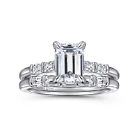 Gabriel & Co 7.5X5.5 Engagement Ring 14K White Gold Contemporary ER16423E6W44JJ