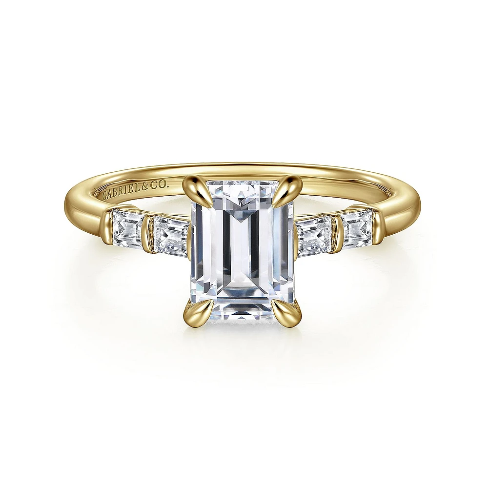 Gabriel & Co 7.5X5.5 Engagement Ring 14K Yellow Gold Contemporary ER16423E6Y44JJ