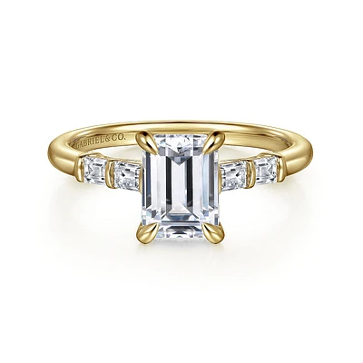 Gabriel & Co 7.5X5.5 Engagement Ring 14K Yellow Gold Contemporary ER16423E6Y44JJ