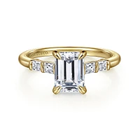 Gabriel & Co 7.5X5.5 Engagement Ring 14K Yellow Gold Contemporary ER16423E6Y44JJ