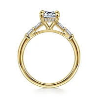 Gabriel & Co 7.5X5.5 Engagement Ring 14K Yellow Gold Contemporary ER16423E6Y44JJ