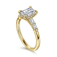 Gabriel & Co 7.5X5.5 Engagement Ring 14K Yellow Gold Contemporary ER16423E6Y44JJ