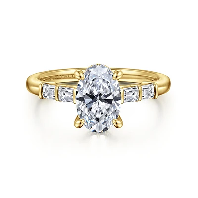 Gabriel & Co 9X6 Engagement Ring 14K Yellow Gold Contemporary ER16423O6Y44JJ