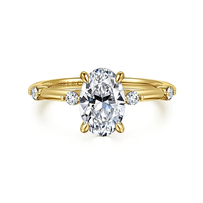 Gabriel & Co 9X6 Engagement Ring 14K Yellow Gold Contemporary ER16431O6Y44JJ