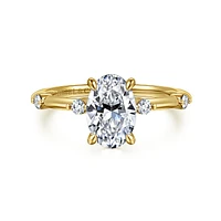 Gabriel & Co 9X6 Engagement Ring 14K Yellow Gold Contemporary ER16431O6Y44JJ