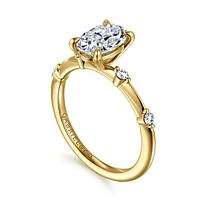 Gabriel & Co 9X6 Engagement Ring 14K Yellow Gold Contemporary ER16431O6Y44JJ