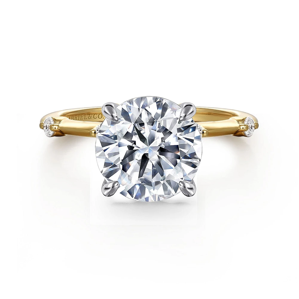 Gabriel & Co 9 Engagement Ring 14K Gold Contemporary ER16431R12M44JJ