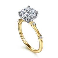 Gabriel & Co 9 Engagement Ring 14K Gold Contemporary ER16431R12M44JJ