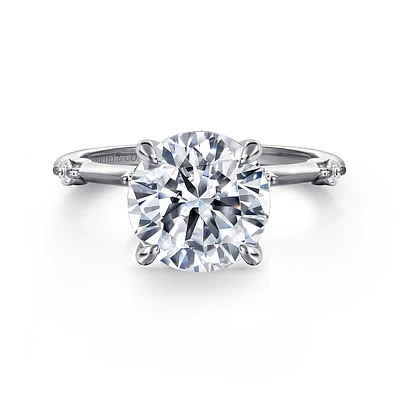 Gabriel & Co 9 Engagement Ring 14K White Gold Contemporary ER16431R12W44JJ