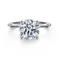 Gabriel & Co 9 Engagement Ring 14K White Gold Contemporary ER16431R12W44JJ
