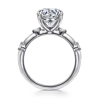 Gabriel & Co 9 Engagement Ring 14K White Gold Contemporary ER16431R12W44JJ