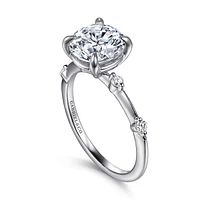 Gabriel & Co 9 Engagement Ring 14K White Gold Contemporary ER16431R12W44JJ