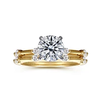 Gabriel & Co 6.5 Engagement Ring 14K Gold Contemporary ER16431R4M44JJ