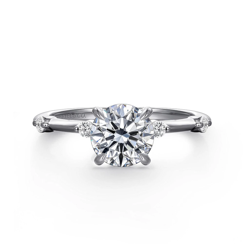 Gabriel & Co 6.5 Engagement Ring 14K White Gold Contemporary ER16431R4W44JJ