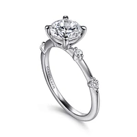 Gabriel & Co 6.5 Engagement Ring 14K White Gold Contemporary ER16431R4W44JJ