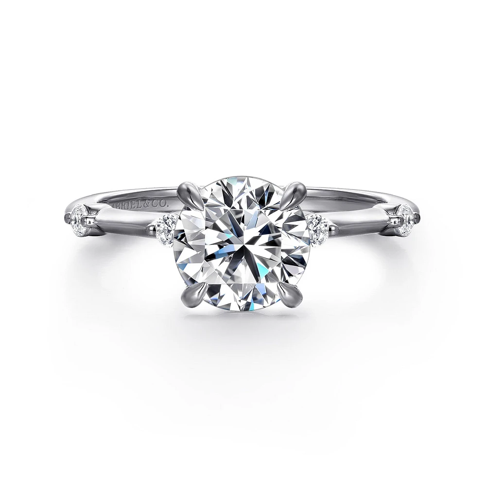 Gabriel & Co 7.4 Engagement Ring 14K White Gold Contemporary ER16431R6W44JJ