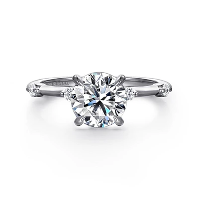 Gabriel & Co 7.4 Engagement Ring 14K White Gold Contemporary ER16431R6W44JJ